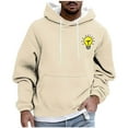 thumbnail image 2 of Men's Hoodies 4XL Big and Tall with Front Pocket Casual Fashion Printed Pullover Drawstring Long Sleeve Hooded Sweatshirts, 2 of 5