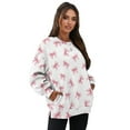 thumbnail image 7 of HELLHERO Bowknot Print Pullover Tops for Women Fall Fashion Crewneck Sweater Oversized Long Sleeve Sweatshirt with Pocket Size L, 7 of 7
