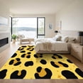 thumbnail image 3 of ODIKA 4'x6' Machine Washable Non-Slip Area Rug, Graphic Yellow High Traffic Rug, Yellow, 1052256, 3 of 7