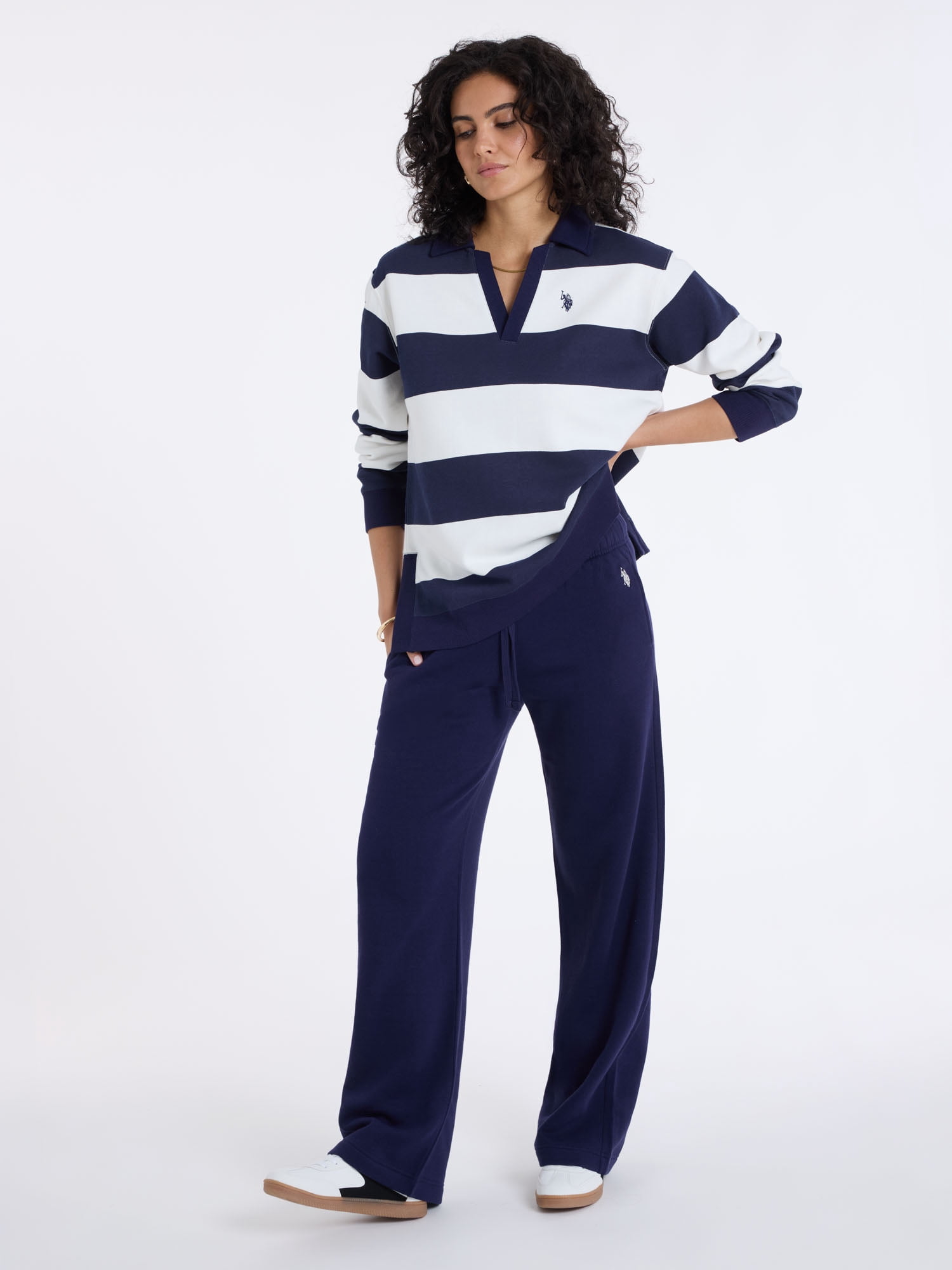 U.S. Polo Assn. Women's Fleece Wide Leg Pant