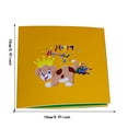 Cute Animal Paper Crafts Decoration Handmade 3D Greeting Card With