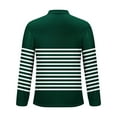 thumbnail image 5 of RYRJJ Men's Long Sleeve Polo Shirts Quarter-Zip Casual Slim Fit Shirts Lightweight Color Block Striped Collared Golf Shirt(Green,M), 5 of 5