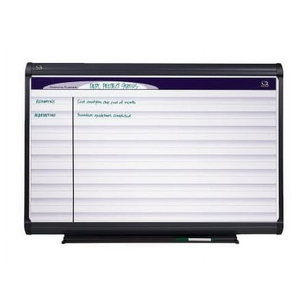 Quartet Prestige Plus - Dry erase planner board - wall mountable - 35.98 in x 24.02 in - porcelain - magnetic - ruled - graphite frame