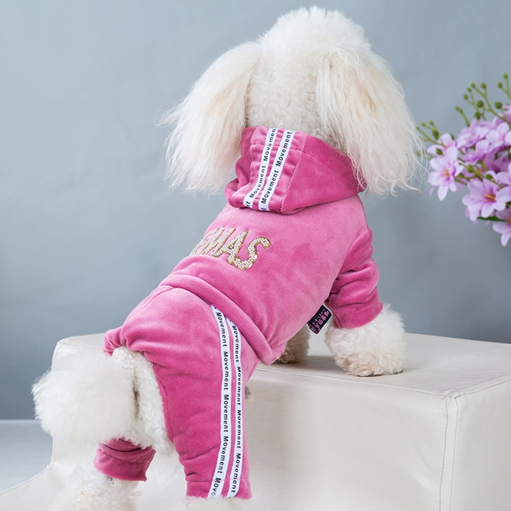 Kepooman Warm & Cozy Dog Hoodie Coat Puppy Shirt with Hat for Small Dogs Boy & Girl, XS-XL Pink Kepooman Warm & Cozy Dog Hoodie Coat Puppy Shirt with Hat for Small Dogs Boy & Girl, XS-XL Pink