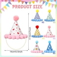 thumbnail image 2 of 12 Pack Mini Party Hats for Stuffed Animals, Mini Hats with Pom Poms Dog Birthday Party Costume for Dolls Dog Cat Pet Birthday Decoration, 2 of 5