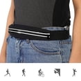 thumbnail image 4 of Riñonera con cinturón para correr zhang ming bolsa deportiva a prueba de sudor negro, 4 of 5