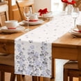 thumbnail image 5 of Light Purple Cherry Table Runner 70 Inches, Spring Floral Gray Flowers Blossom Beige Bed Runner Dresser Scarves Tabletop for Indoor Outdoor Parties/Ceremony/Banquet, 13" x 70", 5 of 9