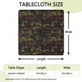 thumbnail image 2 of Math Equations Geometric Shapes Black Pattern Square Fitted Tablecloth with Elastic Edge,Square Table Cover,Washable Elastic Table Cover for Home Kitchen Party Decor 34"x34", 2 of 6