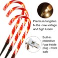 thumbnail image 5 of 6 Pack Christmas Candy Cane Pathway Garden Lights for Outdoor Patios, Walkways, and Holiday Celebrations, Xmas Decorations, 5 of 10