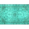thumbnail image 1 of Ahgly Company Machine Washable Indoor Rectangle Persian Turquoise Blue Traditional Area Rugs, 7' x 10', 1 of 4
