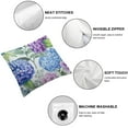 thumbnail image 6 of Hydrangea Flowers Bed Pillowcase for Hair and Skin Queen Size - Blue Purple Floral Pillowcasewith Zipper Closure, Similar to Silk Pillow Cases, Gifts for Women Men, 6 of 7