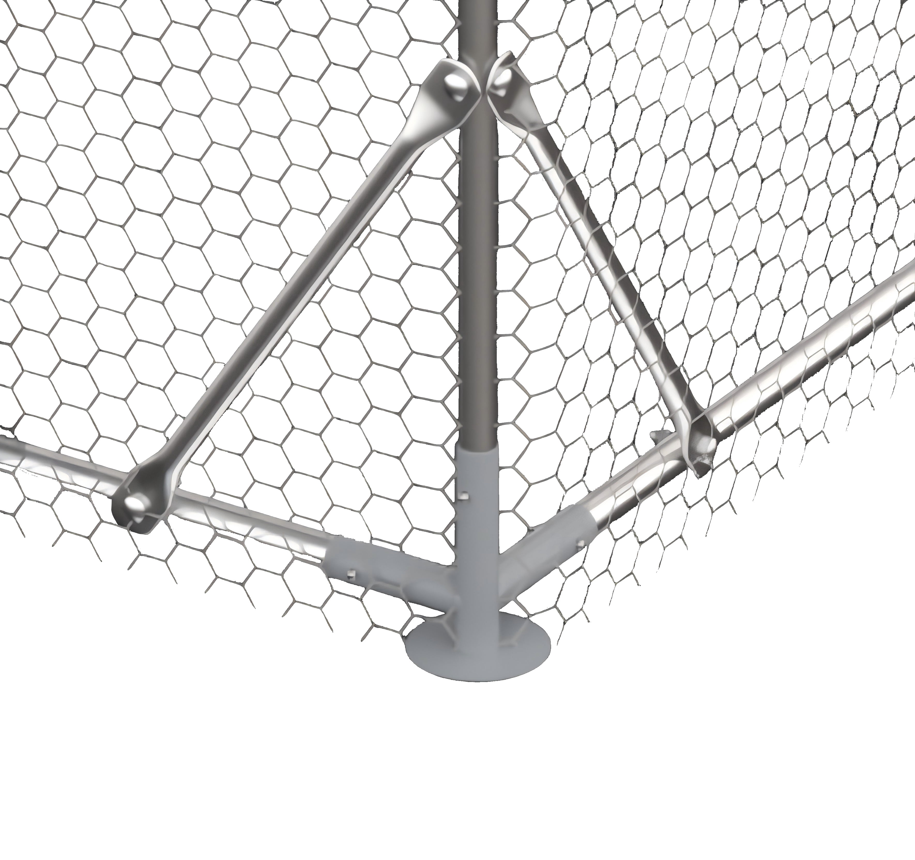 Large Metal Chicken Coop Walk-in Poultry Cage Hen Run House Rabbits Habitat Cage Spire Shaped Coop with Waterproof and Anti-Ultraviolet Cover (19.5' L x 9.7' W x 6.4' H)
