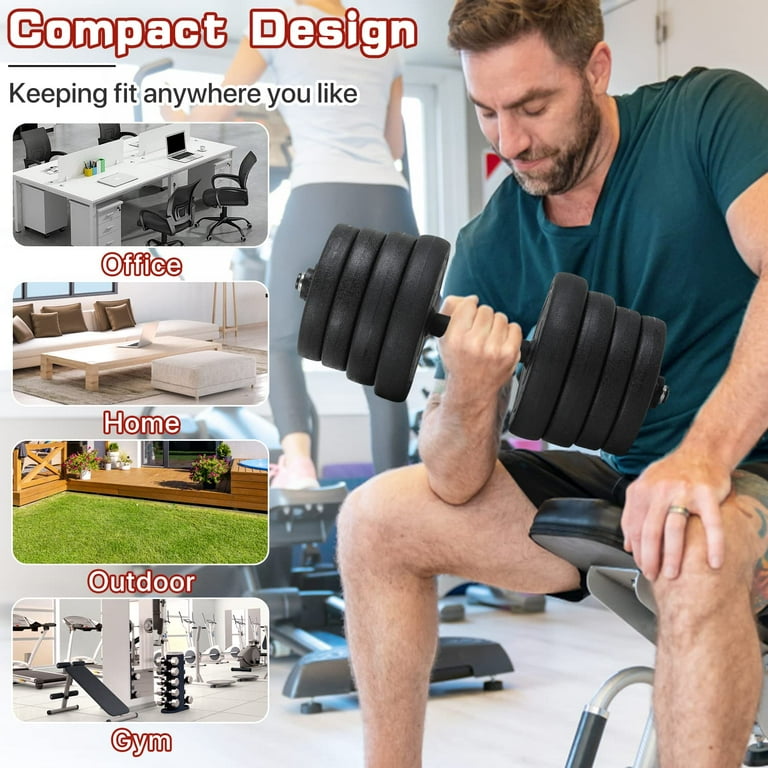 132 lbs gym lifting exercise barbell dumbbell set steel bar polymer weights shop