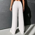 thumbnail image 6 of Womens Fluffy Fleece Pants Soft Warm Wide Leg Winter Casual Trousers Elastic Waist Plush Lightweight Pajama Bottoms (Medium, White), 6 of 6