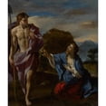 thumbnail image 2 of Giovanni Lanfranco 15x17 Gold Ornate Wood Frame and Double Matted Museum Art Print Titled - Noli and Rangere, 2 of 4