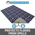 thumbnail image 2 of Drymate Pet Bowl Placemat, Dog & Cat Food Feeding Mat - Absorbent Fabric, Waterproof Backing, Slip-Resistant - Machine Washable/Durable (12” x 20”) (Indigo Blue)), 2 of 6