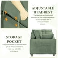 thumbnail image 4 of Modern Corduroy Modular Section Sofa, U-Shaped Convertible L-Shaped Sofa Set with Pillow, Oversized Sectional Sofa with Footstool, Suitable for Living Room, Attic, Apartment, Office (Green), 4 of 12