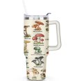 thumbnail image 2 of 40oz Colorful Botanical Mushroom Stainless Steel Flip Straw Tumbler Spill Proof Travel Cup Double Wall Vacuum Insulated Coffee Mug with Top Handle, 2 of 6