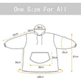 thumbnail image 4 of Hoodie Blanket Sweatshirt Oversized Sherpa Wearable Blanket Warm Fleece Pullover, 4 of 4