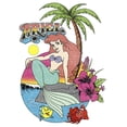 thumbnail image 2 of Men's The Little Mermaid Aloha Ariel Baseball Graphic Tee White/Black Medium, 2 of 4
