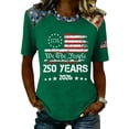 thumbnail image 4 of Youpwaven Women's America 250th Anniversary USA T-Shirt, 1776-2026 We The People Patriotic Graphic Top, 250 Years Celebration Independence Day Crew Neck Tee, 4 of 5
