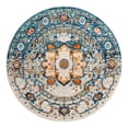 thumbnail image 3 of Unique Loom Madeline Vintage Collection Area Rug - Jackson (5' 3" Round Teal/Ivory), 3 of 7