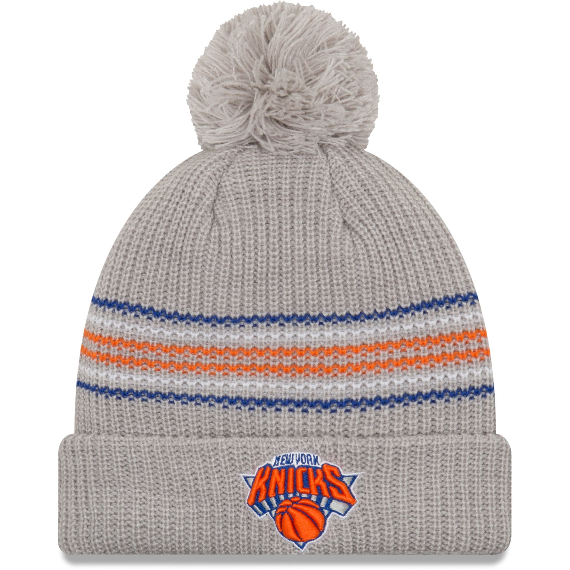 Snowy Stripe Cuffed Knit Hat 