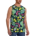 thumbnail image 2 of Bixox Men's Watercolor Cactuses Printed Shirt Sleeveless Fitness Tank Top-Small, 2 of 7