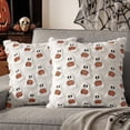 thumbnail image 2 of 2pack Plush 3D Ghost Throw Pillow Covers - Fall/Halloween/Thanksgiving Decor, Cozy Textured Cushions for Couch/Bed, Multiple Autumn Colors, 2 of 10