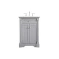 thumbnail image 3 of Elegant Decor Clarence 24" Solid Wood and Metal Single Bathroom Vanity in Gray, 3 of 8