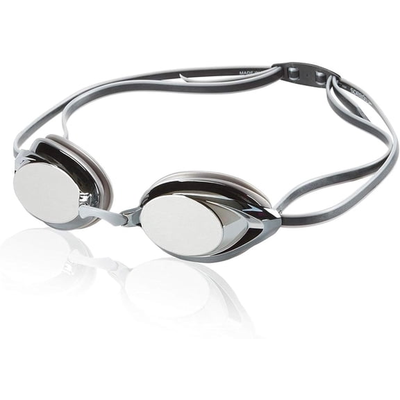Anti-Fog Mirrored Swim Goggles, HD Waterproof UV Protection Low-Profile Swimming Glasses