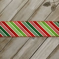 thumbnail image 3 of Ribbon Traditions Christmas Red / Green / White Diagonal Stripes Wired Ribbon 2 1/2" by 25 Yards, 3 of 3