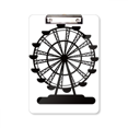 thumbnail image 1 of Ferris Wheel Parc d'Attractions Contour Presse-Papiers Dossier Écriture Pad Plaque Arrière A4, 1 of 4