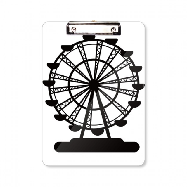 Ferris Wheel Parc d'Attractions Contour Presse-Papiers Dossier Écriture Pad Plaque Arrière A4