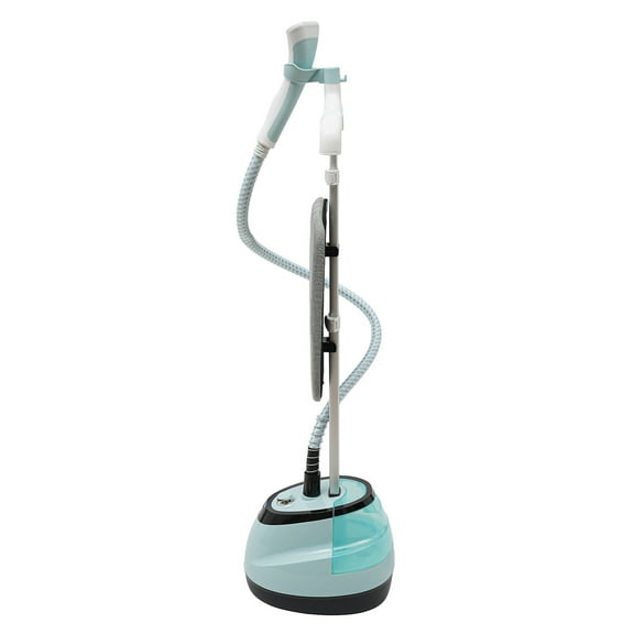 2-in-1 Professional Cloth Steamer with Ironing Board and Clothing Hanger Steam Output 45 Seconds For Wrinkles and Creases, 1.6L Standing Garment Steamer for Clothes