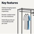 thumbnail image 2 of Organisateur de Rangement Suspendu en Métal pour Garde-Robe avec Tablettes &#&#L x &#&#L x &#&#H, 2 of 6