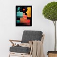 thumbnail image 2 of Retro DJ Decks Vintage Style Abstract Turntable Print Art Print Framed Poster Wall Decor 12x16 inch, 2 of 5