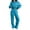Royal Blue #016-A4, variant on Women's Lounge 2 Piece Outfit Oversized Sweatshirt Wide Leg Sweatpants Sweatsuit With Pockets Dark Green S