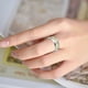 thumbnail image 2 of Para los hombres de joyería anillo de promesa de las mujeres de moda que brilla anillo de latido del corazón de acero inoxidable oscuro latido del corazón anillos luminosos, 2 of 4