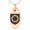 Rose, variant on Stainless Steel Crown of Thorns Adversity Coat of Arms Shield Engraved Small Oval Charm Pendant Necklace