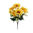 thumbnail image 2 of MTBLYS Ramo artificial de girasoles y crisantemos|arreglo floral de seda sintética para decoración del hogar|interior|exterior|patio|porche|jardín|centro de mesa|40 cm de altura|tallo de plástico, 2 of 6