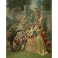 thumbnail image 2 of André-Charles Voillemot 12x14 Black Ornate Wood Framed Double Matted Museum Art Print Titled: Youth, Spring of Life, 2 of 5