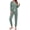 Green, variant on Fantaslook Womens Pajamas Sets Long Sleeve Matching Lounge Set Fall Travel Outfits Jogger Sweatsuits with Pocket Button Down Sleepwear