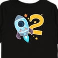 thumbnail image 4 of Inktastic Rocket Space Ship Happy Second Birthday Boys or Girls Long Sleeve Toddler T-Shirt, 4 of 5