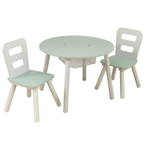 KidKraft Ensemble table de rangement ronde + chaise - Menthe