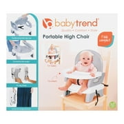 Baby Trend Portable High Chair, Ice Gray, Easy Compact Fold, 3-Position Tray