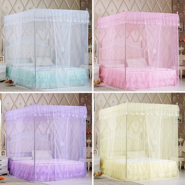 Luxury Princess Style Four Corner Post Mosquito Net Elegant Bed Netting ...