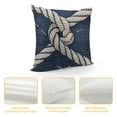 thumbnail image 4 of YINGXI  Decorative Throw Pillow Covers Nautical Rope Pattern Endless Navy with White Fishing Net and Marine Knots on Dark Blue Trendy Maritime Style Pillow Case for Sofa Couch Bed Car 22x22in, 4 of 5