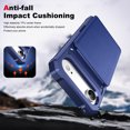 thumbnail image 4 of Allytechgroup Wallet Case for iPhone Air, PU Leather Hard PC Back Cover Shockproof Kickstand Bumper Anti-Slip Magnetic Closure Case Cover for Women Men, Darkblue, 4 of 6