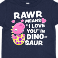 thumbnail image 4 of Inktastic Rawr Means I Love You in Dinosaur Valentine in Pink Girls Toddler T-Shirt, 4 of 5